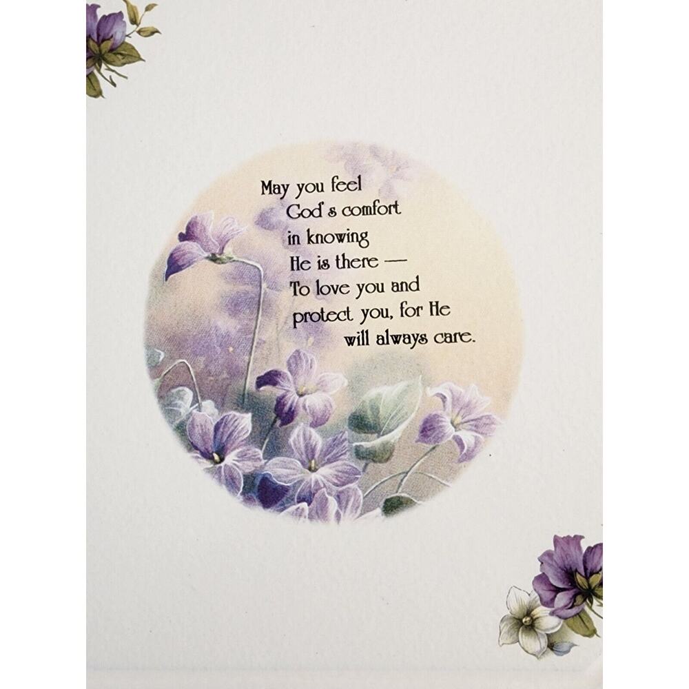 Violet Trivet ceramic tile God's comfort great gift idea 6 inch purple flowers